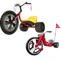His & Kids big wheels